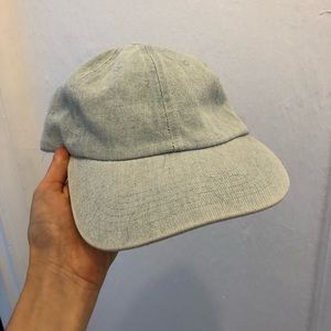 Light denim wash baseball hat